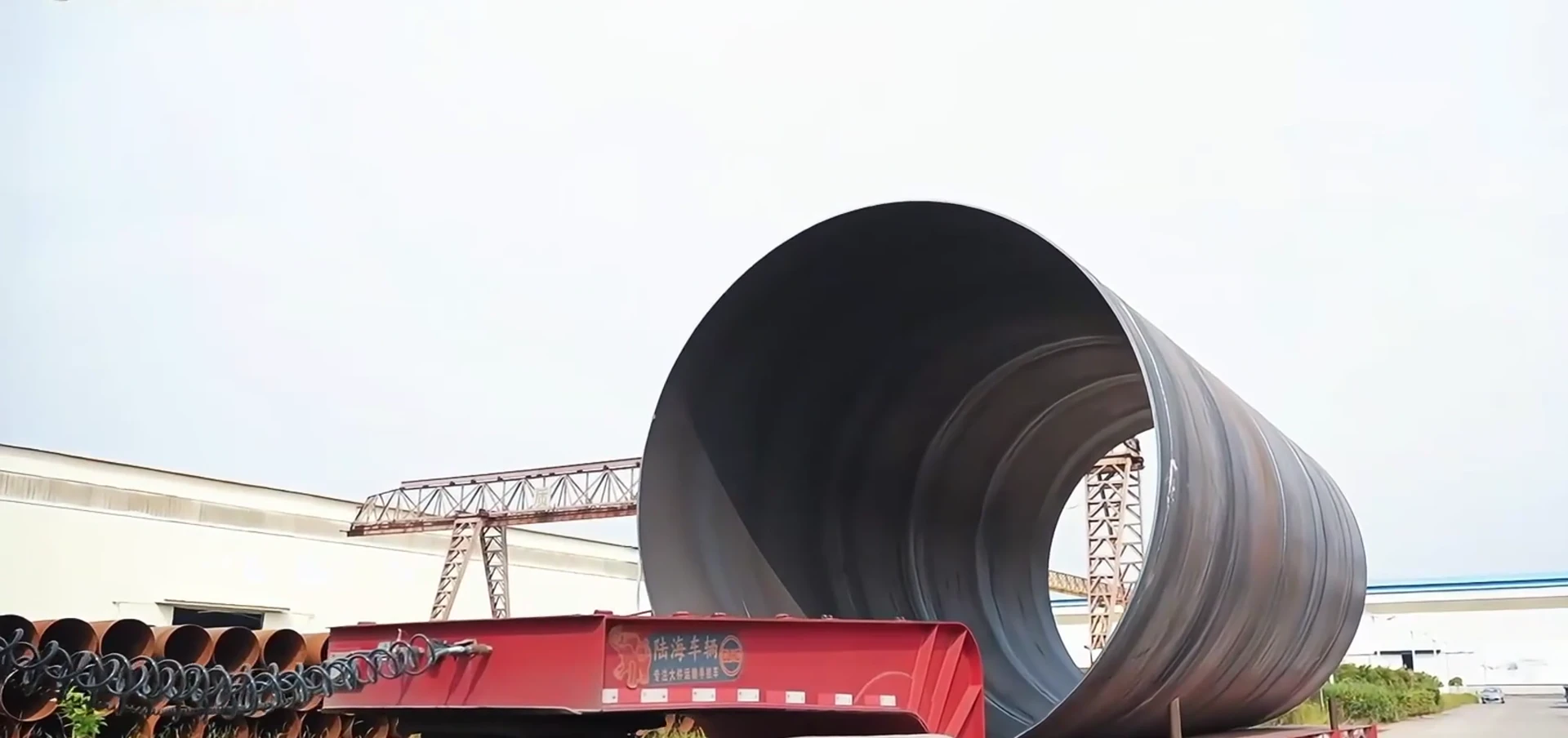 Spiral Steel Pipe — Shenzhou supplied steel pipe footage