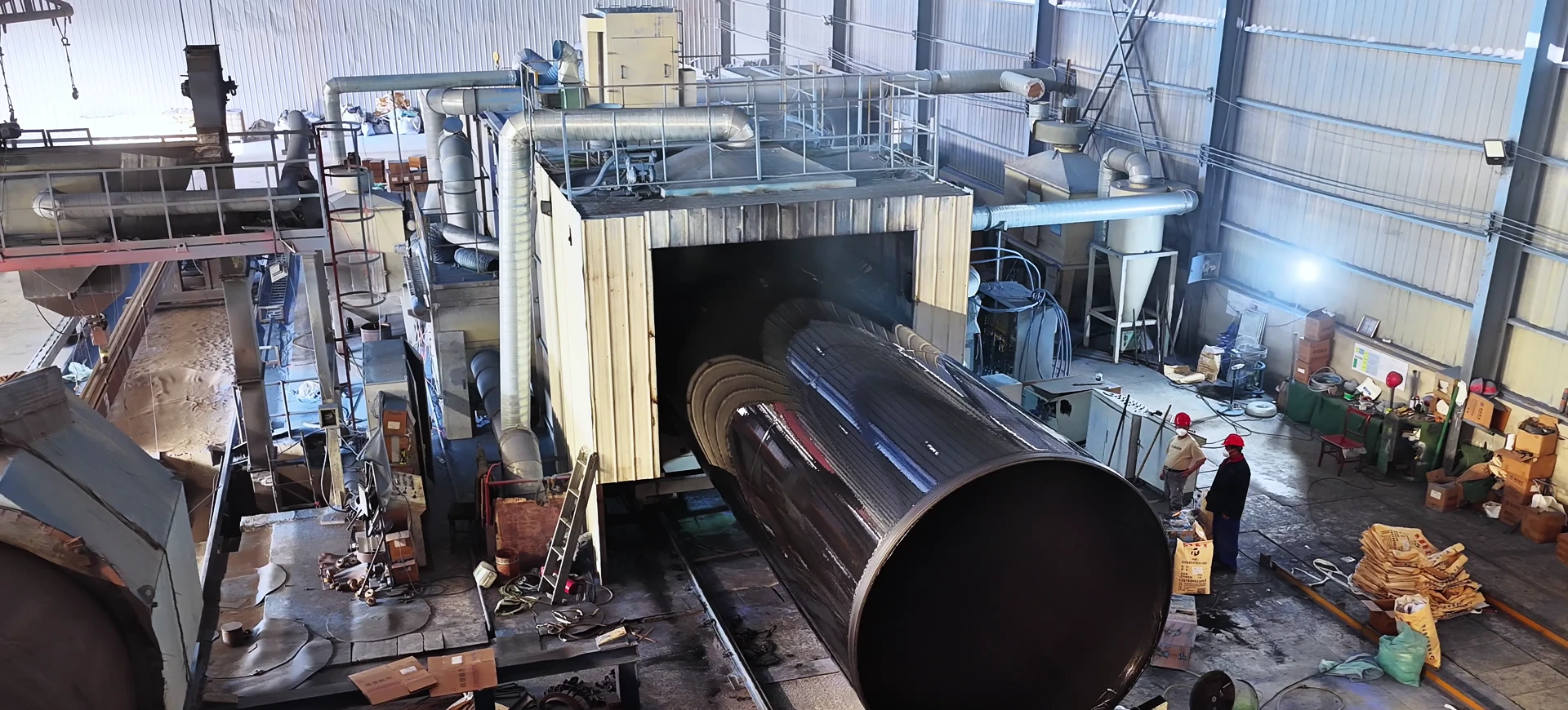 Coated Steel Pipe — Shenzhou supplied steel pipe footage